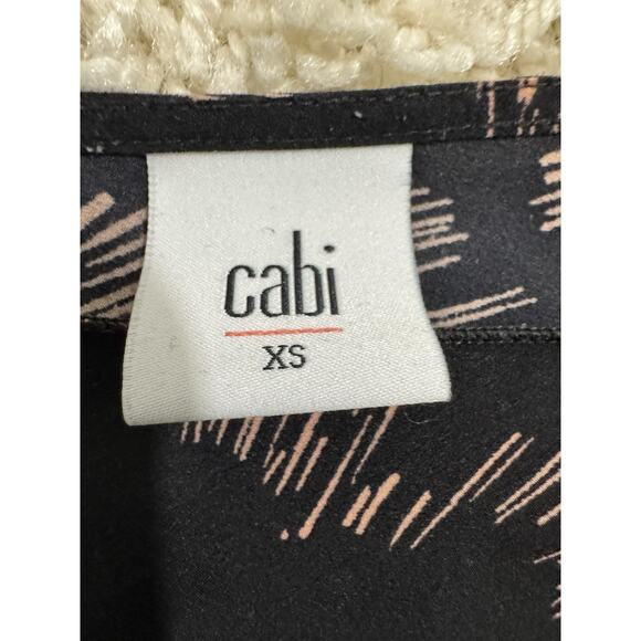 Cabi‎ F43 Womens Tate Blouse Top Scoop Neck Black/Pink Size XS Style# 3433 New - Picture 4 of 7